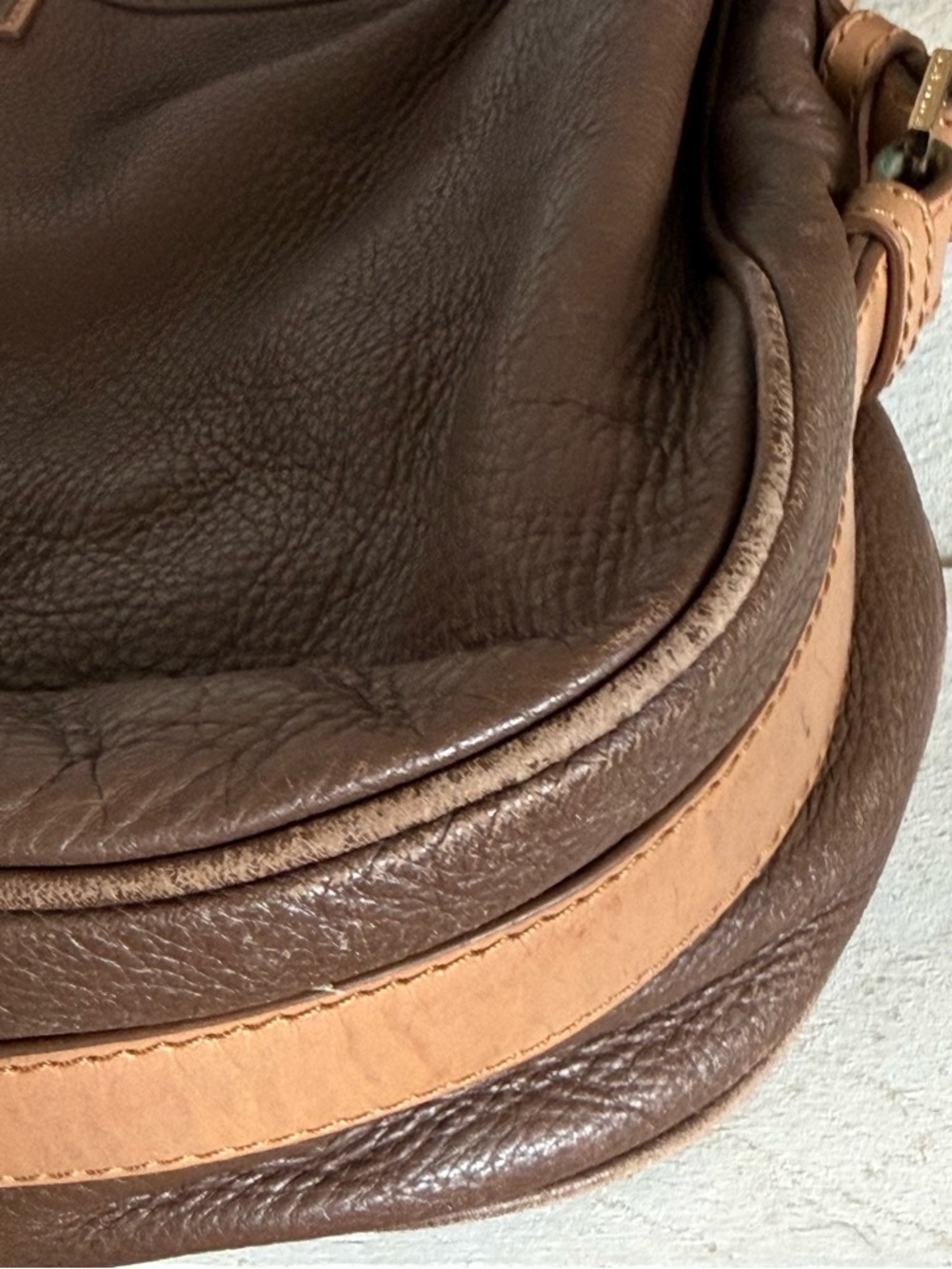 Tory Burch Brown Pebbled Leather Shoulder Bag - Picture 8 of 16